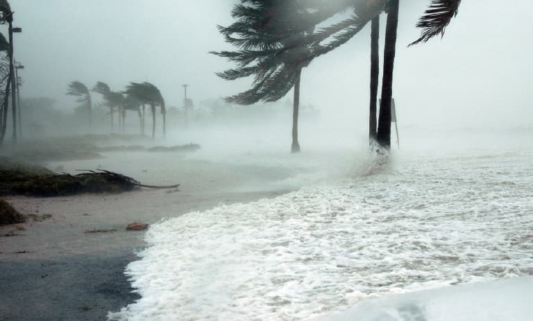 Wirbelsturm in tropischer Landschaft