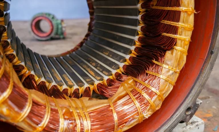 Stator eines Elektromotors mit Wicklungsspule